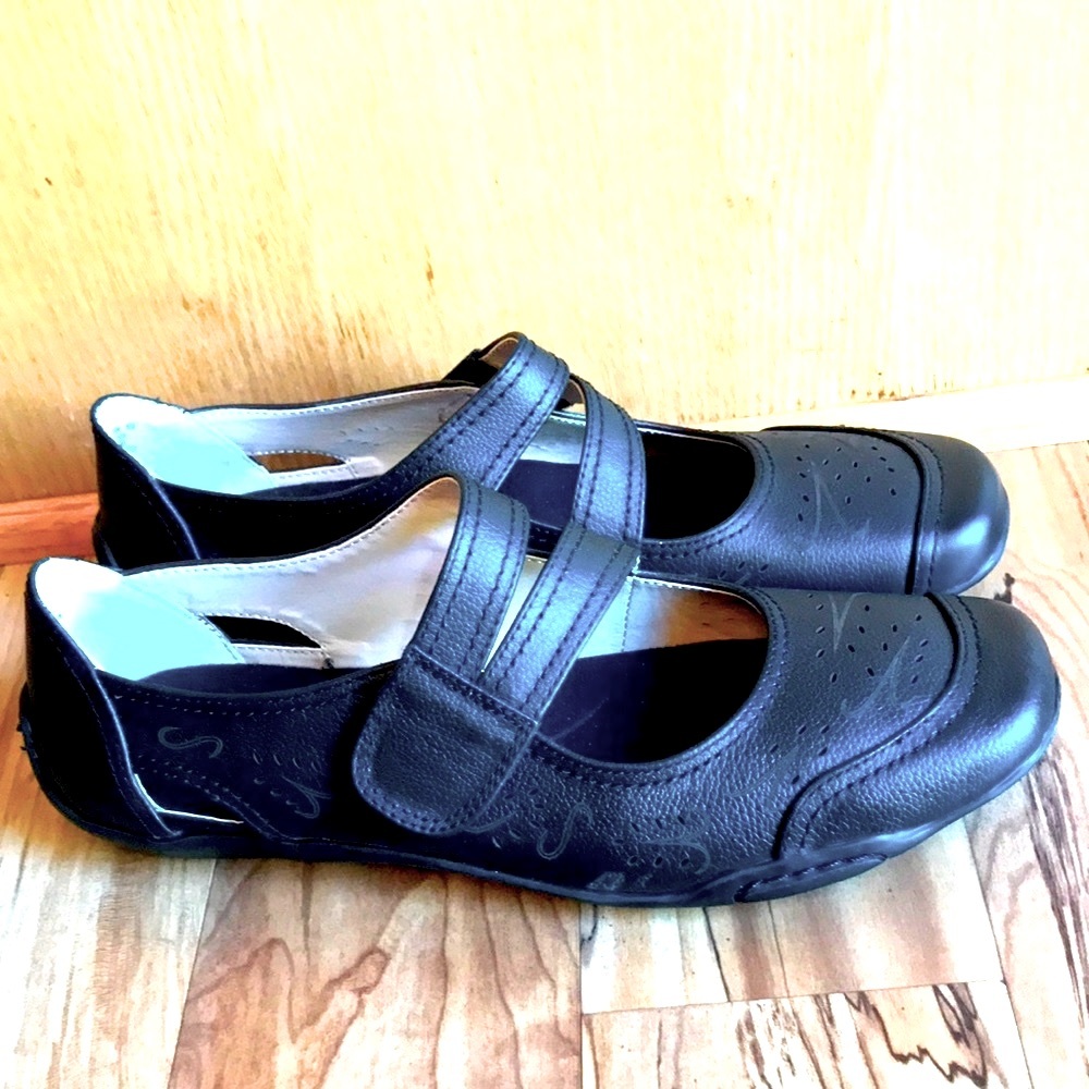 Ros Hommerson Chelsea 9-1/2 N black leather comfort cushion Mary Jane shoes EUC - Picture 2 of 10